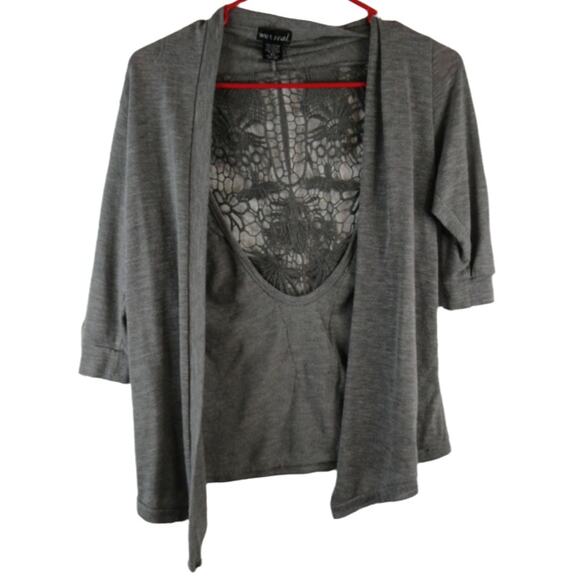 Wet Seal Grey Cardigan - Picture 1 of 3